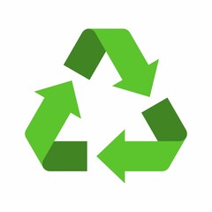 Recycling icon isolated on white background. Arrow that rotates endlessly recycled concept. Recycle eco symbol, Ecology icon recycling garbage. Vector illustration