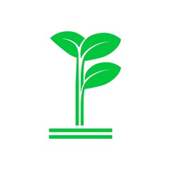 Fototapeta na wymiar sprout leaf logo design template