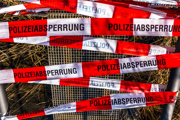police barrier tape in germany