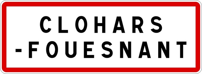 Panneau entrée ville agglomération Clohars-Fouesnant / Town entrance sign Clohars-Fouesnant