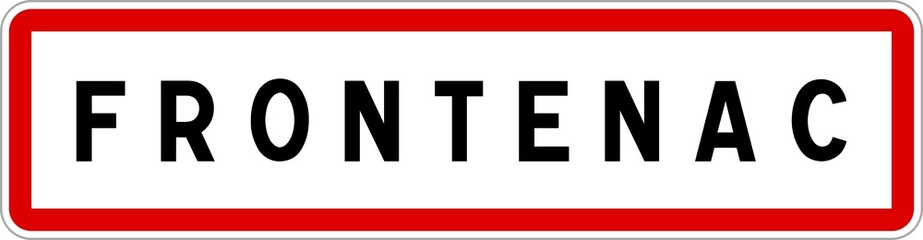 Panneau entrée ville agglomération Frontenac / Town entrance sign Frontenac