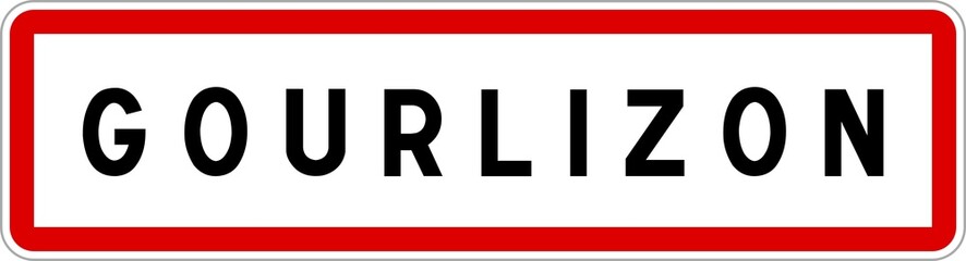 Panneau entrée ville agglomération Gourlizon / Town entrance sign Gourlizon