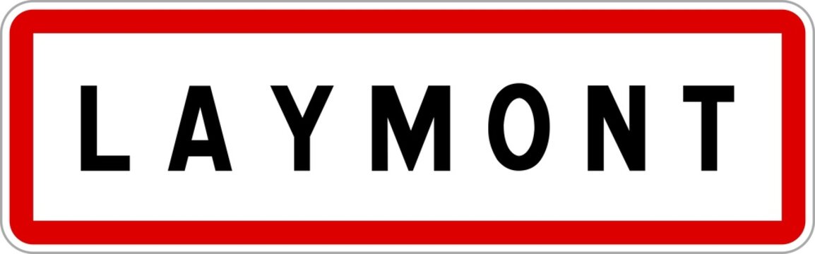 Panneau entrée ville agglomération Laymont / Town entrance sign Laymont