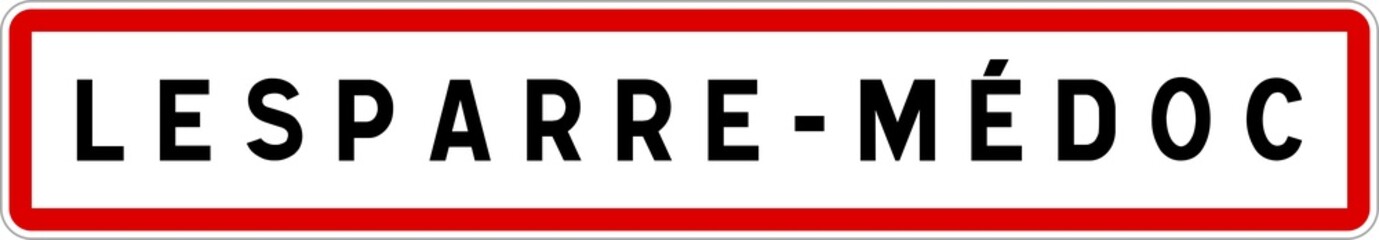 Panneau entrée ville agglomération Lesparre-Médoc / Town entrance sign Lesparre-Médoc