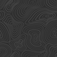 Topographic map, topographer seamless pattern, typography linear background for mapping and audio equalizer backdrop. Vector illustration.
