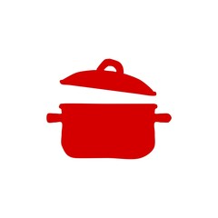 Hand Drawn Saucepan Symbol icon
