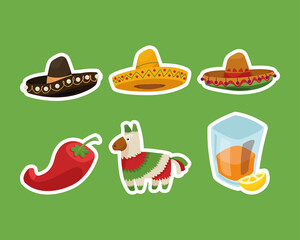 six cinco de mayo icons