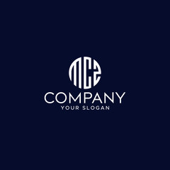 MCZ Letter Logo Design Template Vector, MCZ logo modern alphabet 