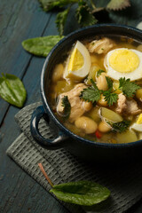Green Borsch with sorrel and eggs