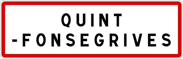 Panneau entrée ville agglomération Quint-Fonsegrives / Town entrance sign Quint-Fonsegrives