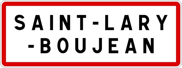 Panneau entrée ville agglomération Saint-Lary-Boujean / Town entrance sign Saint-Lary-Boujean