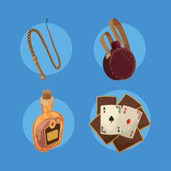 four wild west items