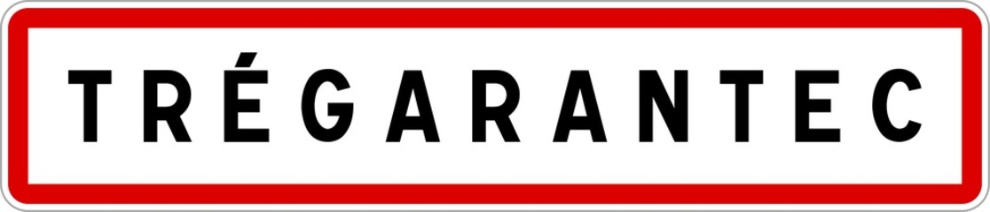 Panneau entrée ville agglomération Trégarantec / Town entrance sign Trégarantec