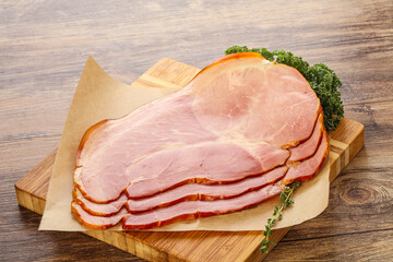 Tasty pork ham snack appetizer