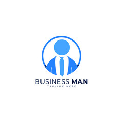 Business man logo design template