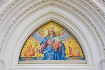 Mosaic of Church of Santa Maria Ausiliatrice Parish in Rimini, Italy