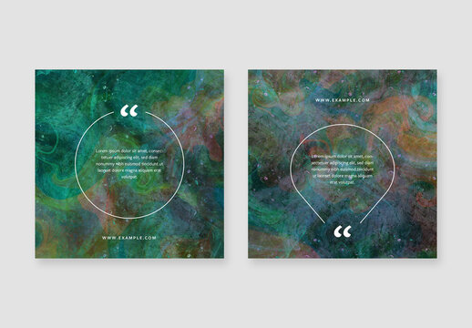 Quote Layouts with Abstract Background
