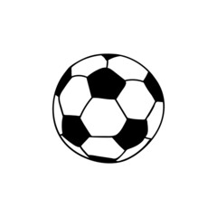 Fototapeta premium Hand drawn football ball illustration in vector. Doodle football ball illustration in vector