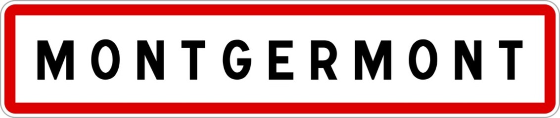 Panneau entrée ville agglomération Montgermont / Town entrance sign Montgermont