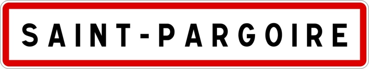 Panneau entrée ville agglomération Saint-Pargoire / Town entrance sign Saint-Pargoire