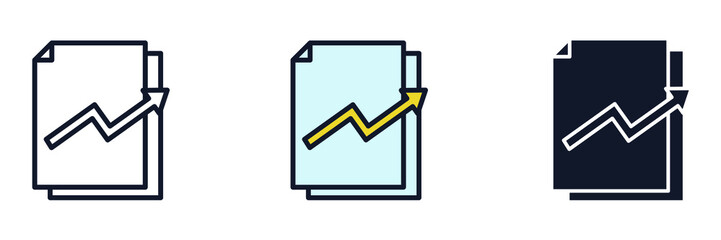 business plan icon symbol template for graphic and web design collection logo vector illustration