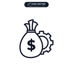 money management icon symbol template for graphic and web design collection logo vector illustration