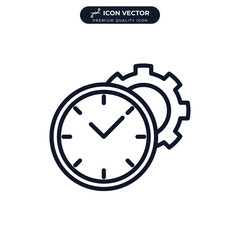 time management icon symbol template for graphic and web design collection logo vector illustration