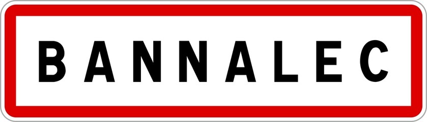 Panneau entrée ville agglomération Bannalec / Town entrance sign Bannalec