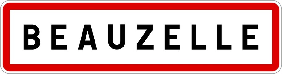 Panneau entrée ville agglomération Beauzelle / Town entrance sign Beauzelle