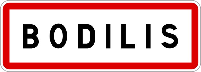 Panneau entrée ville agglomération Bodilis / Town entrance sign Bodilis