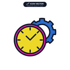 time management icon symbol template for graphic and web design collection logo vector illustration