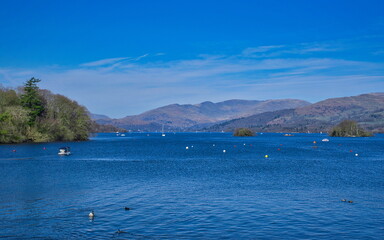 lake and mountains