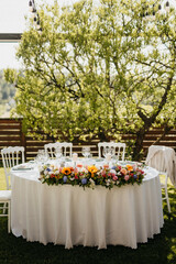 Rustic decor. Decoration for a special occasion. Everything is almost finished for ceremony.