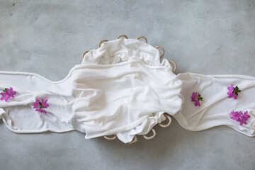 white nest for backdrop newborn and baby	