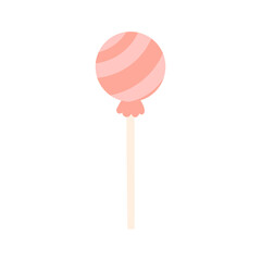 Lollipop candy vector illustration isolated on white.