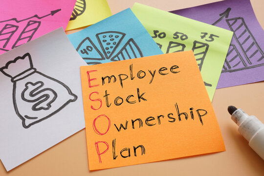 Employee Stock Ownership Plan ESOP is shown on the photo using the text