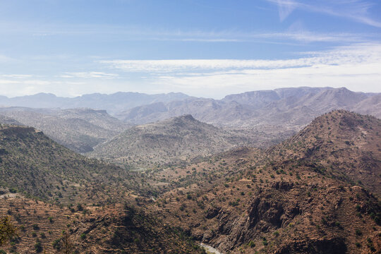 Landschaft des Atlas Gebirges in Marokko
