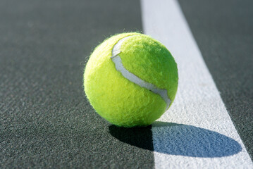 tennis ball on the court