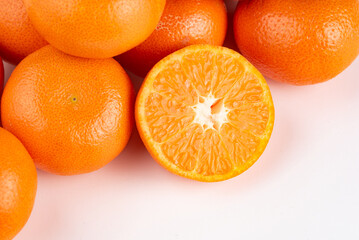 oranges on a white background