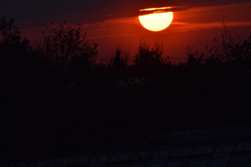 sunset in the mountains
