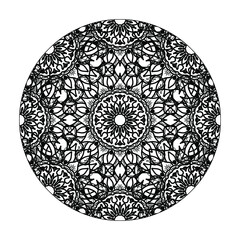Hand drawn mandala. decoration in ethnic oriental  doodle ornament.