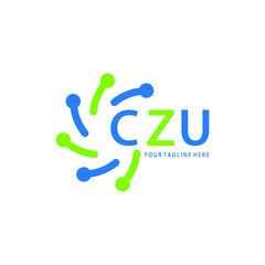 CZU logo design initial creative letter on white background.
CZU vector logo simple, elegant and luxurious,technology logo shape.CZU unique letter logo design.  - obrazy, fototapety, plakaty
