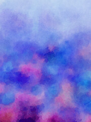 blue and pink watercolor paper gradient background, abstract wet impressionist paint pattern, graphic design