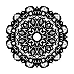 Hand drawn mandala. decoration in ethnic oriental  doodle ornament.