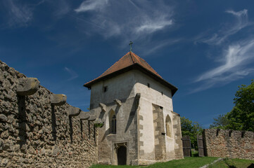 Fototapeta premium Court of Church of Saint John the Baptist church in Kurdejov