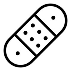 Plaster Medicine Flat Icon Isolated On White Background