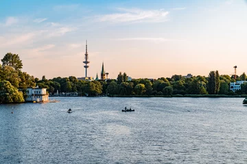 Hamburg Alster with television tower © Bjarne