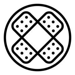 Plaster Medicine Flat Icon Isolated On White Background