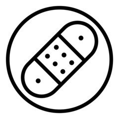 Plaster Medicine Flat Icon Isolated On White Background