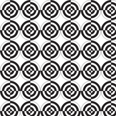 Abstract geometric optical illusion ornamental seamless background with trendy effect seamless repeat pattern